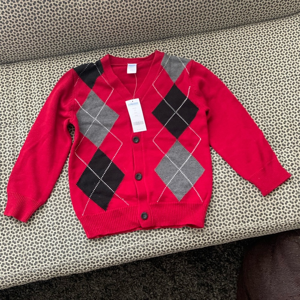 Brand new argyle cardigan shirts with tags.